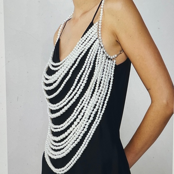 Current Air Accessories - Current Air Pearl Beaded Body Chain